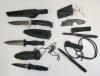 LOT OF 6 - ASSORTED FIXED BLADE KNIVES & SPIKES W/ SHEATHS - 2