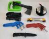 LOT OF 6 - ARMYTEK FLASHLIGHT, BLADE SHARPENERS, SURVIVAL KIT, HATCHET & FOLDING KNIFE - 2