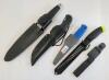 LOT OF 4 - ASSORTED KNIVES W/ SHEATHS - 3