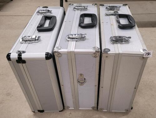 LOT OF 3 - HARD HANDGUN CASES