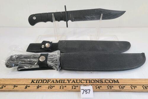 LOT OF 2 - CANADA AMMO KNIVES W/ SHEATHS