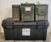 LOT OF 4 - AMMO CRATES & TOOL BOX