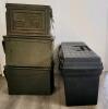 LOT OF 4 - AMMO CRATES & TOOL BOX - 2