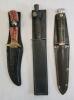 LOT OF 3 - FIXED BLADE KNIVES W/ SHEATHS - 5