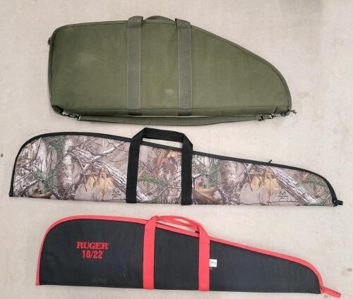 LOT OF 3 - SOFT LONG GUN CASES