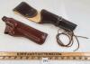 LOT OF 2 - RUGER SINGLE & SECURITY SIX LEATHER HANDGUN HOLSTERS