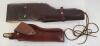 LOT OF 2 - RUGER SINGLE & SECURITY SIX LEATHER HANDGUN HOLSTERS - 2