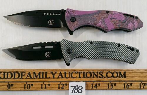 LOT OF 2 - S.E. FOLDING KNIVES