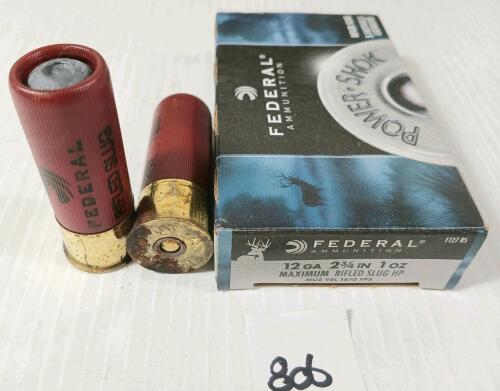 AMMO: 200X FEDERAL POWER-SHOK 12GA - 2 3/4IN - RF SLUG HP