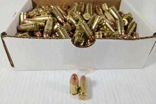 AMMO: APPROX 250X WOLF 9MM LUGER - 124GR - RN