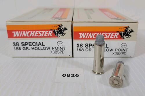AMMO: 100X WINCHESTER .38 SPL - 158GR - HP