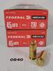 AMMO: 100X FEDERAL AMERICAN EAGLE .45 AUTO - 230GR - FMJ