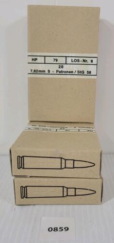 AMMO: 60X PATRONEN 7.62MM - SEALED