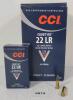 AMMO: APPROX 500X CCI QUIET .22 LR - 40GR - LEAD RN