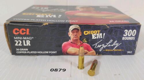 AMMO: APPROX 300X CCI MINI-MAG .22 LR - 36GR - HP