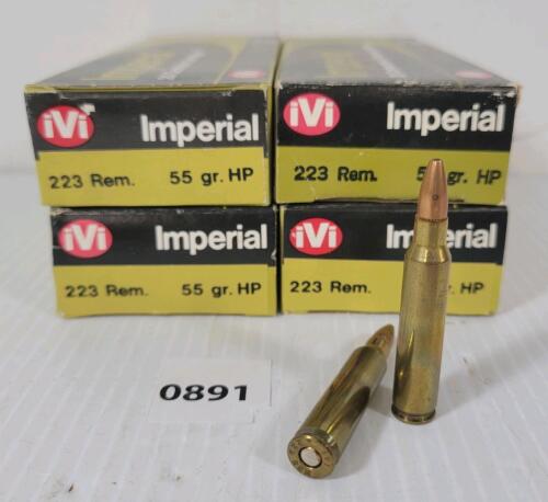 AMMO: 80X IMPERIAL .223 REM - 55GR - HP