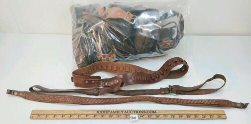 JOB LOT - MISC SLINGS, BELTS, SHELL CARRIERS, ETC