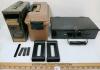 LOT OF 3 - HANDGUN CASE & AMMO CRATES W/ ASSORTED AMMO CLIPS