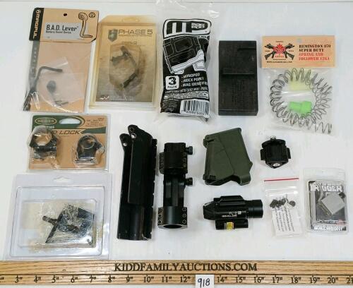 JOB LOT - MISC PARTS, SPEED LOADERS, SCOPE ATTACHMENTS, ETC
