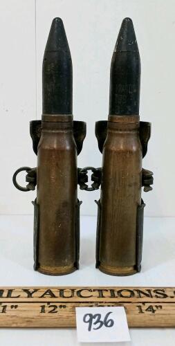 LOT OF 2 - 20MM CANNON TRAINING RNDS W/ LINKS