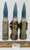 LOT OF 3 - 20MM TRAINING RNDS W/ LINKS