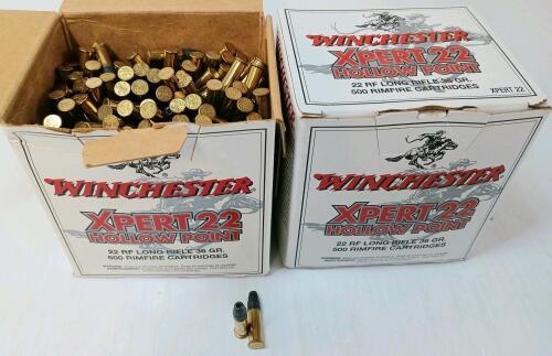AMMO: APPROX 1000X WINCHESTER XPERT .22LR - 36GR
