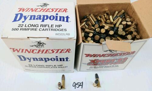 AMMO: APPROX 1000X WINCHESTER .22LR - 36 & 40GR