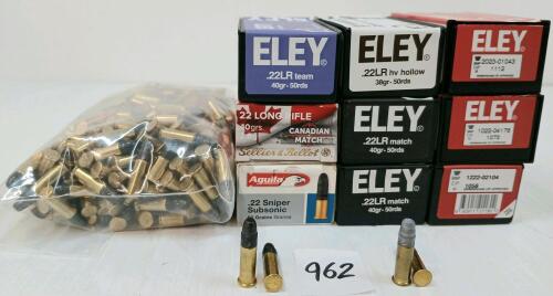 AMMO: APPROX 850X MIXED .22CAL