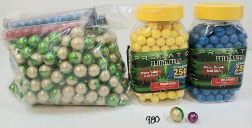 QTY OF ASSORTED PAINTBALL PELLETS