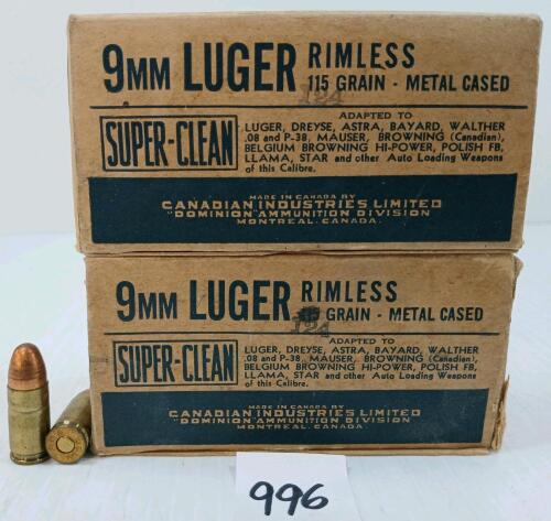 AMMO: APPROX 80X CIL SUPER-CLEAN 9MM LUGER