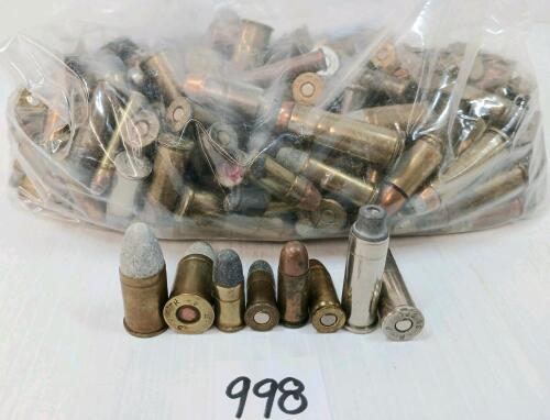 AMMO: 8LBS ASSORTED RNDS -.32COLT, .44-40, MILITARY SURPLUS, WOOD PROJECTILES, ETC