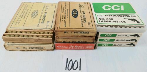 PRIMERS: APPROX 600X MIXED - NO. 1, 6-1/2, 8-1/2 & 300