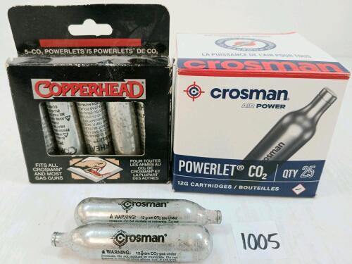 CO2 CARTIRDGES: 25X CROSMAN 12GA CO2 CARTRIDGES