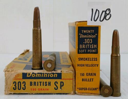 AMMO: 33X DOMINION & CIL .303BRIT - 150 & 180GR - SP