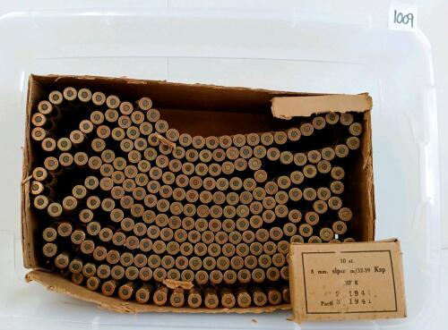 AMMO: 250X SWEDISH 8X63 SURPLUS MG W/ BELT