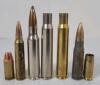 AMMO / BRASS: QTY OF MISC MIXED RNDS - INCL 8MM MAUSER, 7MM REM MAG, .223 REM, ETC APPROX 47.5LBS - 2