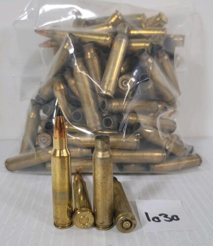 AMMO / BRASS: 22X HORNADY .223 REM - 55GR - SP LIVE / 100X BRASS