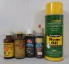 JOB LOT - MISC GUN CLEANING TOOLS - REMINGTON REM OIL, OUTERS GUN OIL, BRUSHES, ETC - 5