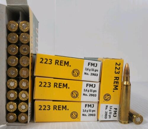 AMMO: 100X SELLIER & BELLOT .223 REM - 55GR - FMJ