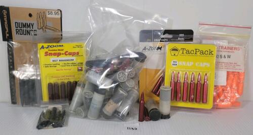 BLANK / DUMMIES: QTY OF MISC RNDS - INCL .357 MAG, .40 S&W, .223 REM, ETC