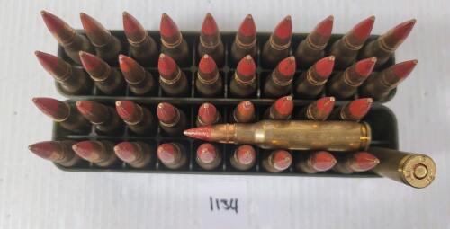 AMMO: 40X MILITARY ISSUE 7.62MM - TRACER(?)