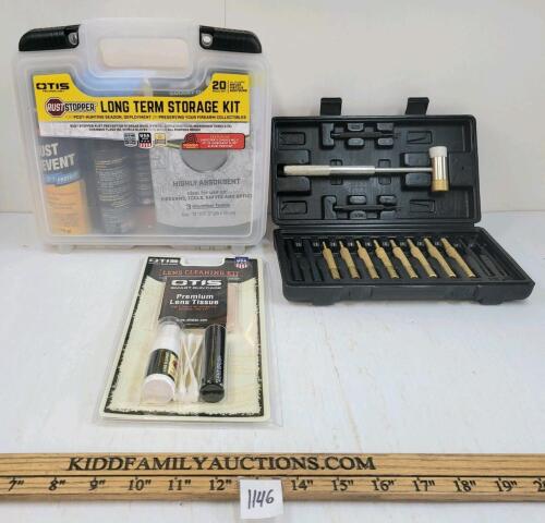 LOT OF 3 - LONG TERM STORAGE KIT, LENS CLEANING KIT & WARMACHINE HAMMER SET