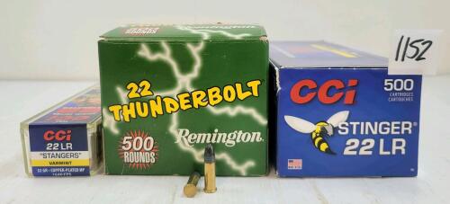 AMMO: APPROX 1100X CCI & REMINGTON .22LR