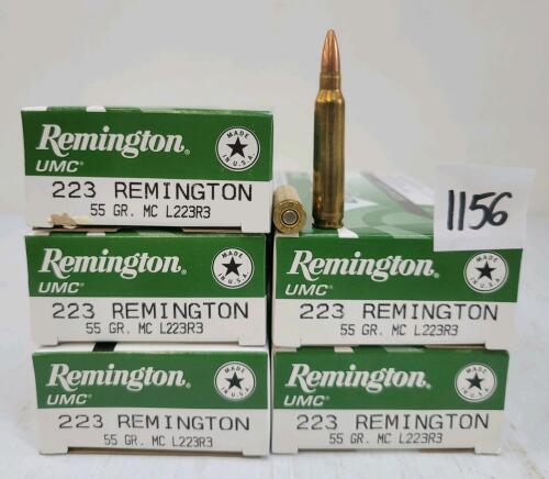 AMMO: 100X REMINGTON .223REM - 55GR